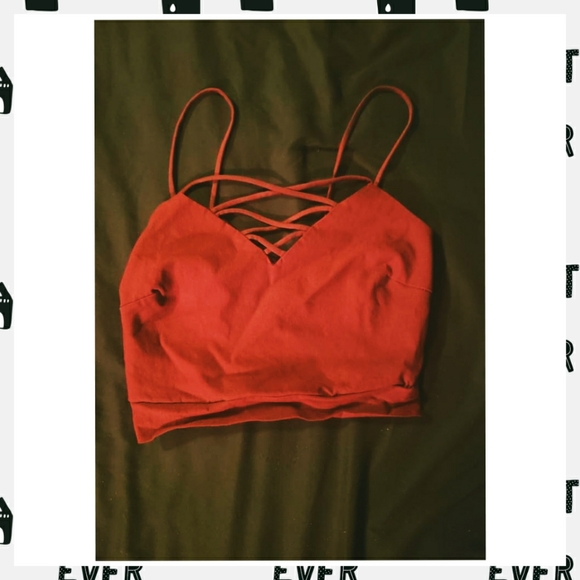 Charlotte Russe Tops - charlotte russe red crop top small